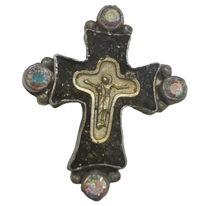 Virgin Saints & Angels Maria Cross Sterling Silver Medallion Pendant